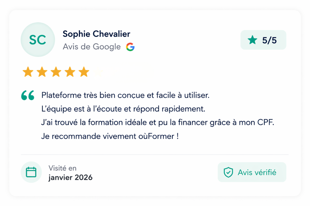 Témoignage CPF oùFormer : inscription simple et rapide