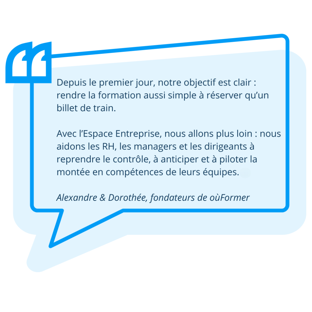 témoignages des fondateurs d'oùFormer